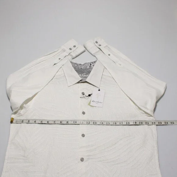 Robert Graham NWT Grand Palms Casual Button Down Shirt Sz M Classic Fit in White